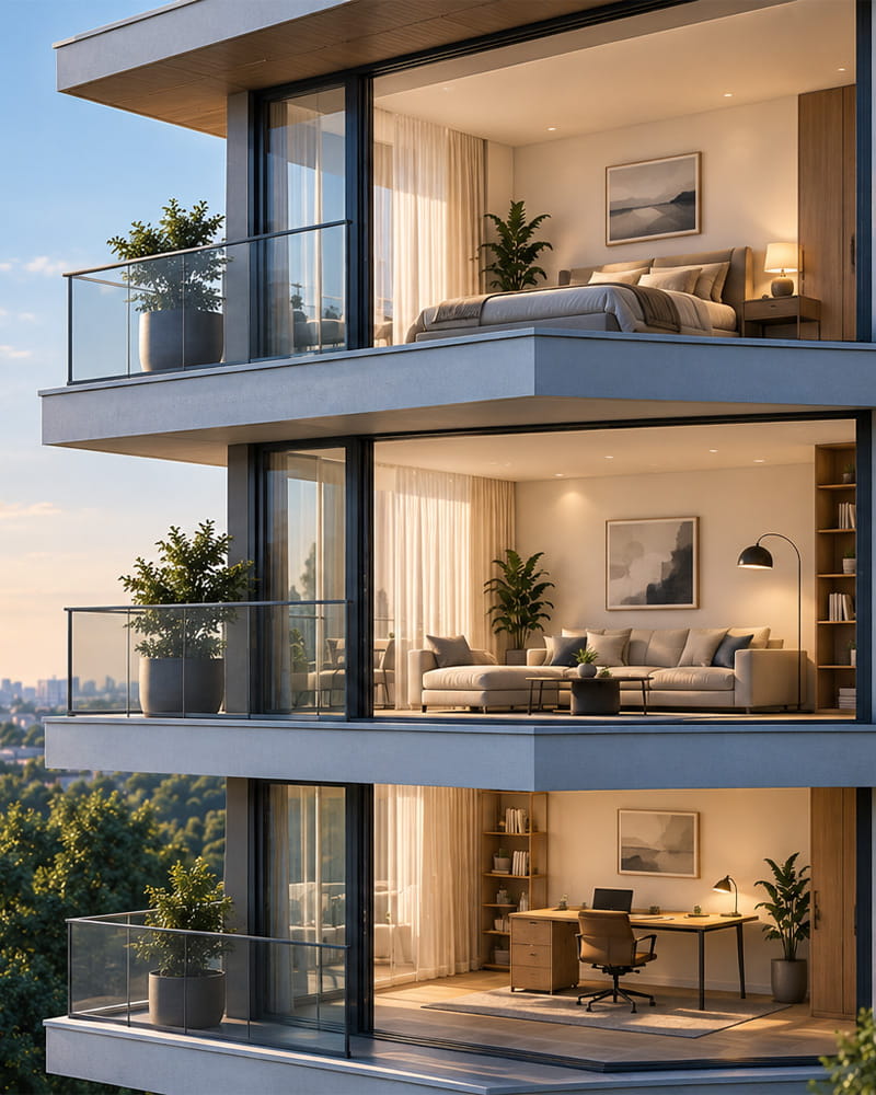 Çok katlı apartman dairesi
